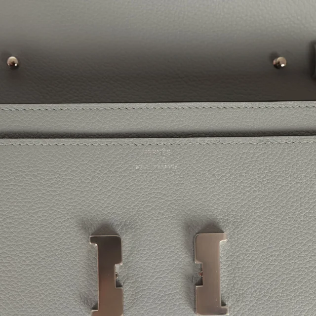 Hermès Constance Wallet To Go Gris Pantin Evercolor Palladium Hardware in Grey Lambskin from Madison Avenue Couture, photo 7 of 10