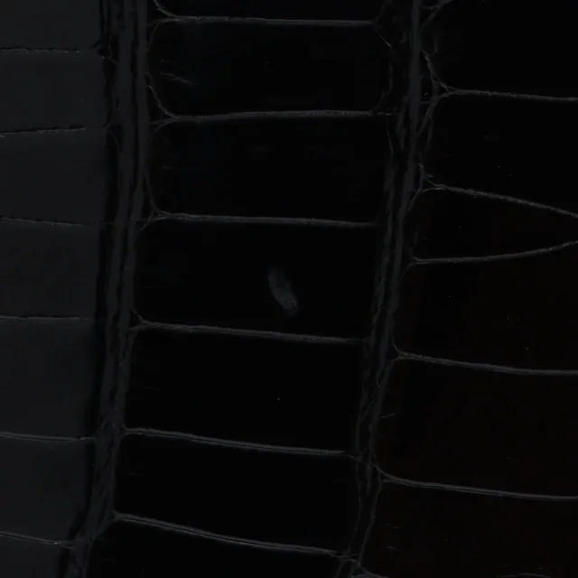 Hermès 1991 Alligator Kelly 28 Black in Black Crocodile from VINTAGE QOO TOKYO, photo 16 of 17