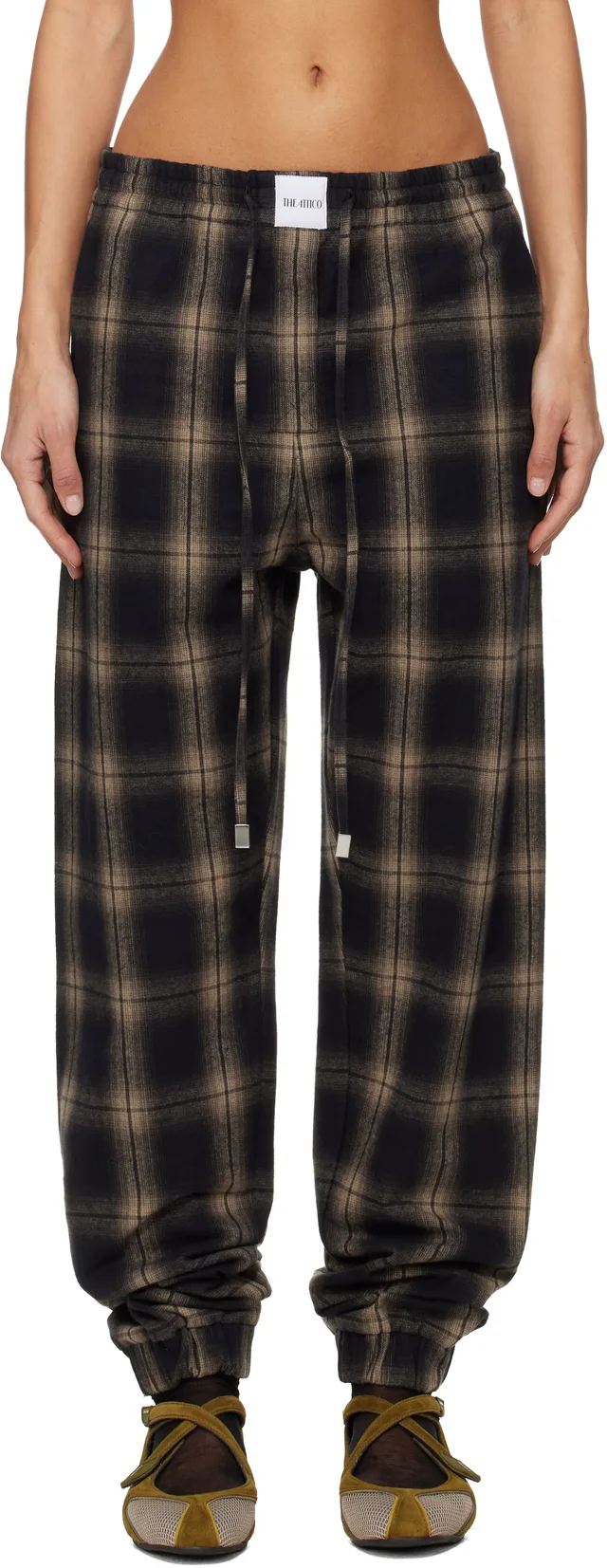 The Attico Brown Long Trousers, photo 5 of 5 from SSENSE