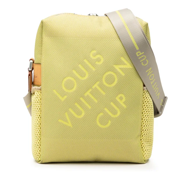 Green Louis Vuitton Damier Geant LV Cup Weatherly Crossbody Bag in Green Canvas from Designer Revival, photo 1 of 1