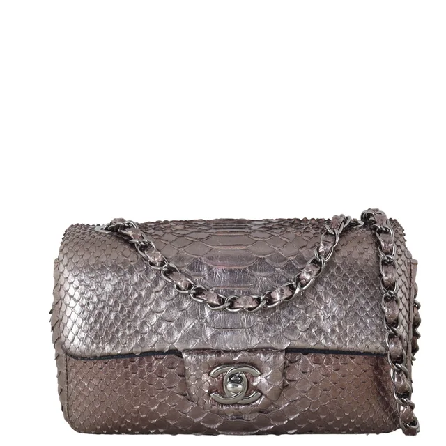 Chanel Classic Flap Mini Rectangular Bag Python in Python from Luxe.It.Fwd