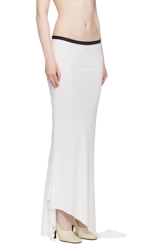 AARON ESH SSENSE Exclusive Bridal Capsule Asymmetric Fish Tail Maxi Skirt, photo 2 of 5 from SSENSE