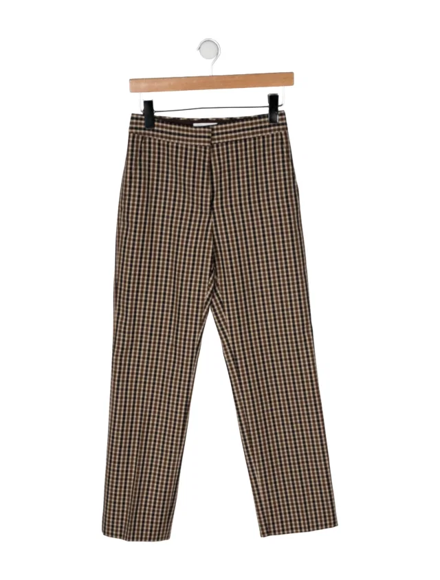 Jil Sander Virgin Wool Straight Leg Pants in multicolor Wool from The RealReal
