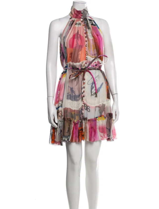 Zimmermann Silk Mini Dress in pink Silk from The RealReal