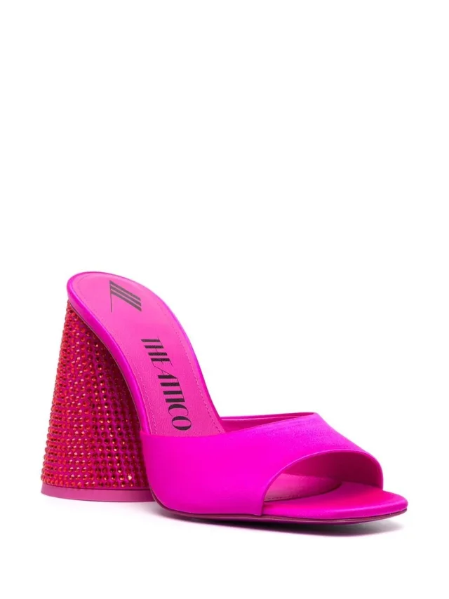 The Attico Luz Crystal Embellished Satin Mules, photo 4 of 4 from Balardi