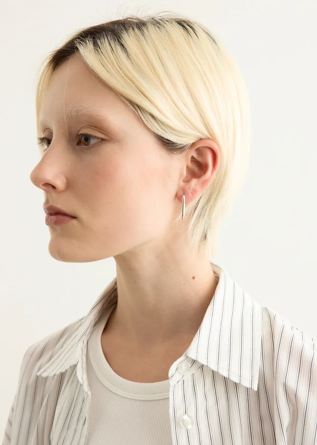 Incu Collection Silver Square Hoop Earrings Large in Metallic from Incu, photo 1 of 1