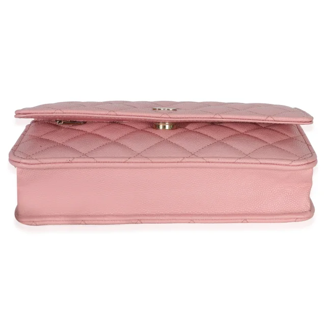 Chanel Light Pink Caviar Wallet On Chain in Pink Caviar leather from Season 2 Consign, photo 5 of 8