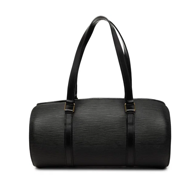 Black Louis Vuitton Epi Soufflot Handbag in Black Leather from Designer Revival