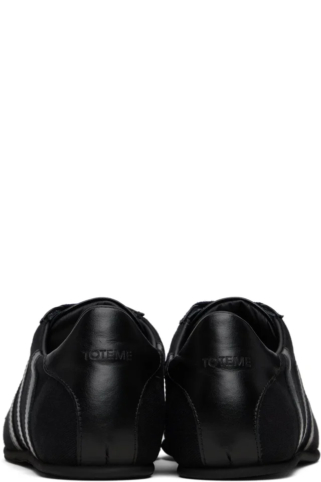 TOTEME Black Canvas Sneakers, photo 2 of 4 from SSENSE