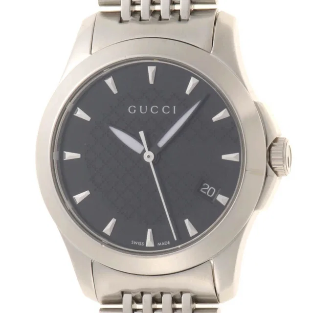 Gucci G-Timeless Watch Steel Black Dial Quartz in Black from The Reluxe