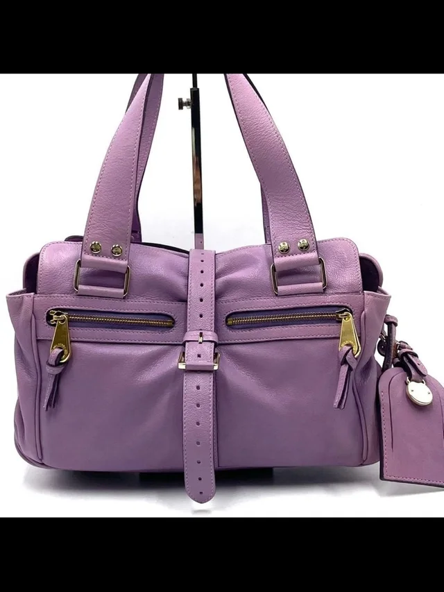 Mulberry Lavender Leather Shoulder Bag With Gold Hardware in pink Leather from Poshmark