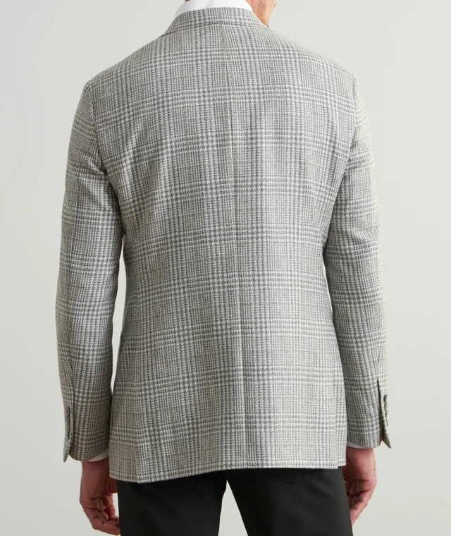 Samuelsohn Cosmo Glen Check Sport Jacket in Grey Wool & Wool Blends, photo 3 of 5 from Harry Rosen