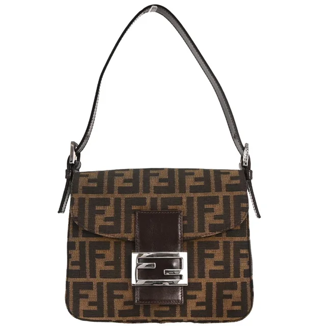 Fendi Brown Canvas Zucca Handbag in Brown Canvas from AMORE Vintage Tokyo
