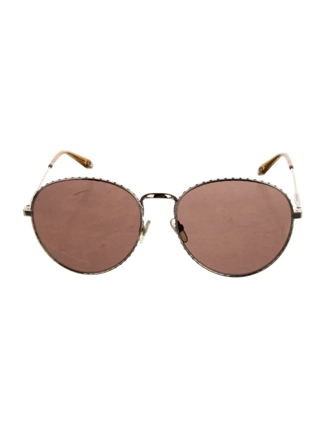 Givenchy Round Tinted Sunglasses in gold from The RealReal