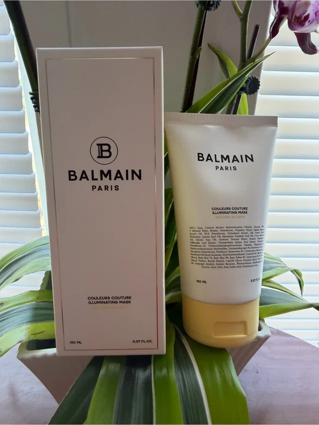 Balmain Paris Illuminating Hair Mask - White & Gold in gold|white from Poshmark, photo 1 of 1