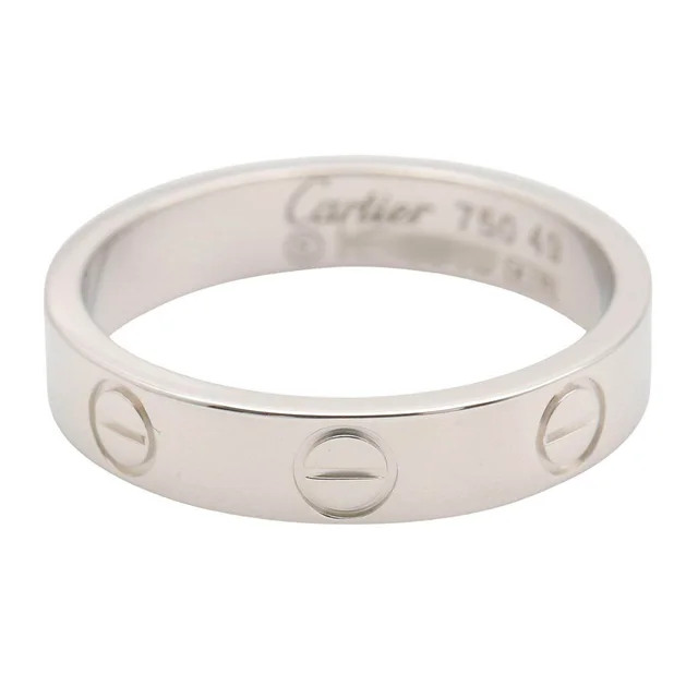 Cartier Mini Love Ring Au750 White Gold Ring Size 9 in White from LuxUness, photo 2 of 2