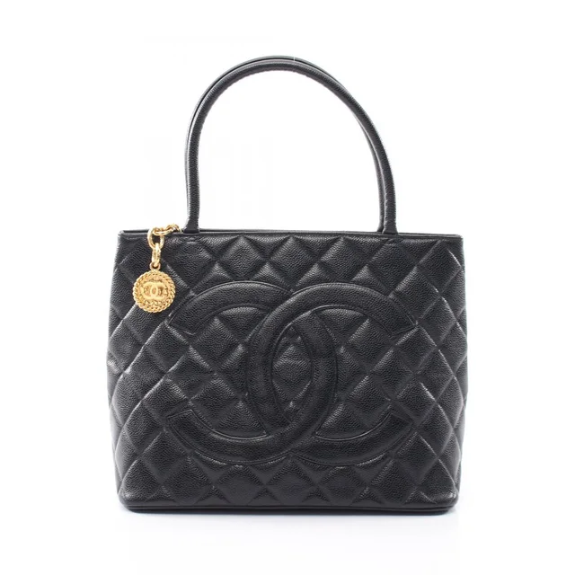 Chanel Tote Reissue Black Caviar Leather in Black Caviar leather from The Reluxe