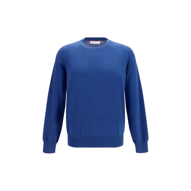 Brunello Cucinelli Blue Cotton Sweatshirt in Blue from HEWI