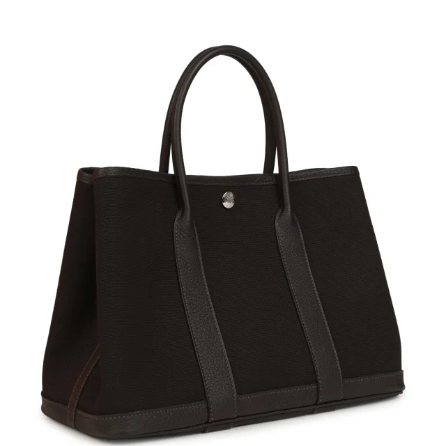 Hermès Garden Party 30 Ebene Negonda Palladium Hardware in Brown Leather from Madison Avenue Couture, photo 2 of 8