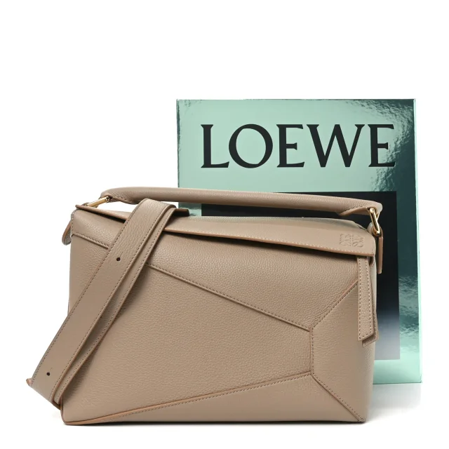Loewe Large Puzzle Edge Bag Sand in Calfskin from FASHIONPHILE, photo 10 of 10