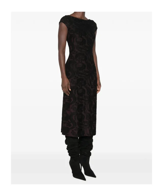 Etro paisley-patterned devoré midi dress, photo 3 of 5 from SENSER