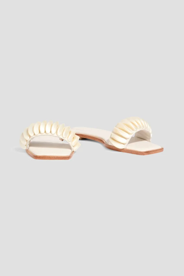 Simkhai Ripple Embellished Leather Slides, photo 2 of 4 from THE OUTNET