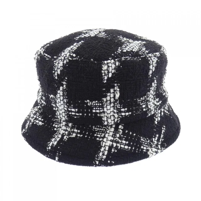 Chanel Hat Black in Black Wool from The Reluxe