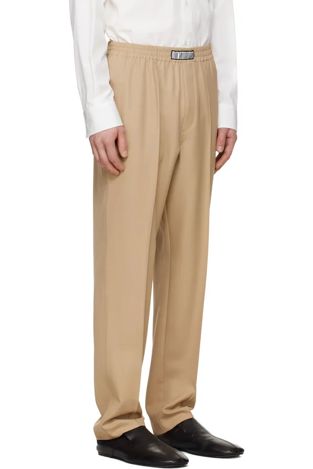 LGN Louis Gabriel Nouchi Beige Wool Jogging Track Pants, photo 2 of 4 from SSENSE