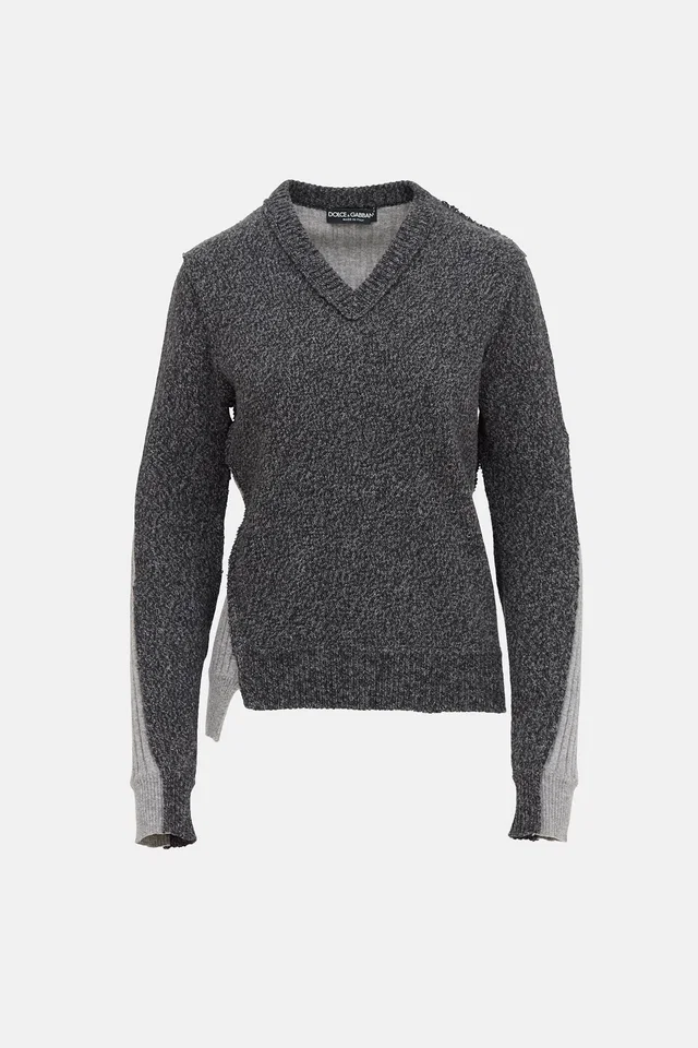 Dolce & Gabbana 2 Tone Knit Sweater in Wool from VSP Consignment