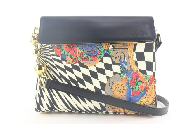 Versace Rare Psychedelic Illusion Crossbody in Leather from Bagriculture