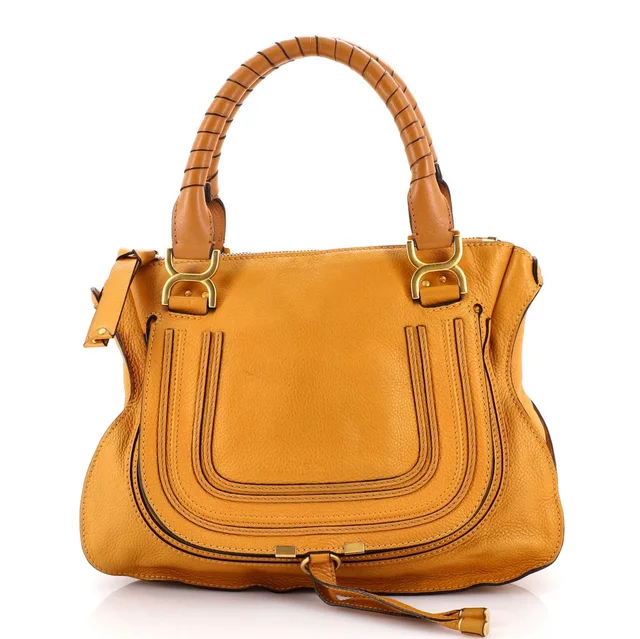 Chloé Medium Marcie Shoulder Bag Leather in orange Leather from Poshmark