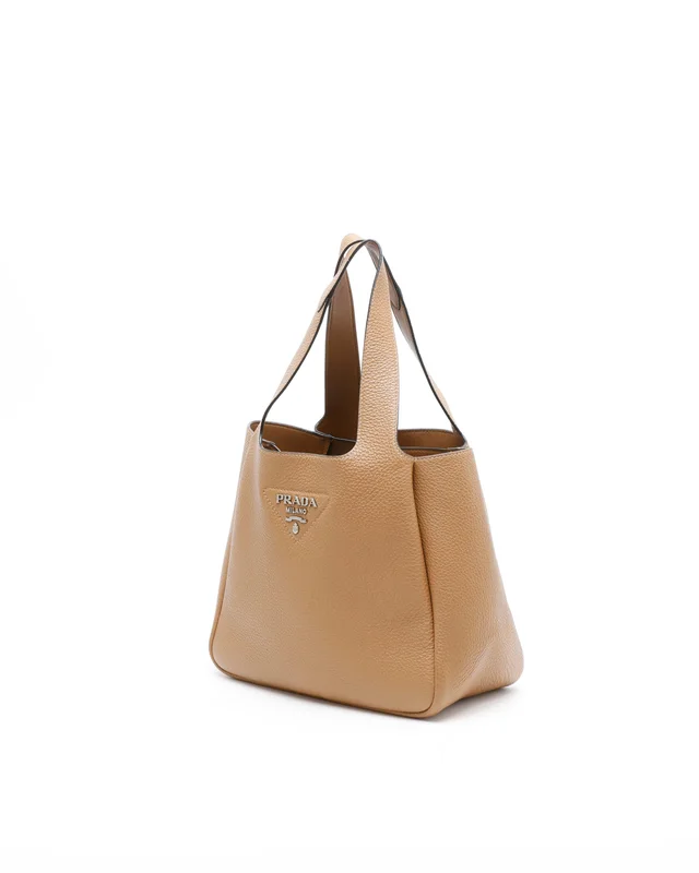 Prada Small Caramel Leather Tote Bag in Leather from A Retro Tale, photo 2 of 10