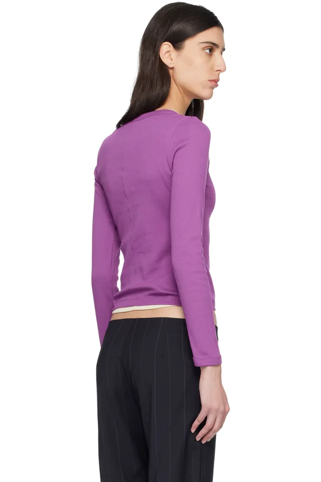 FLORE FLORE Purple Max T-shirt, photo 3 of 4 from SSENSE