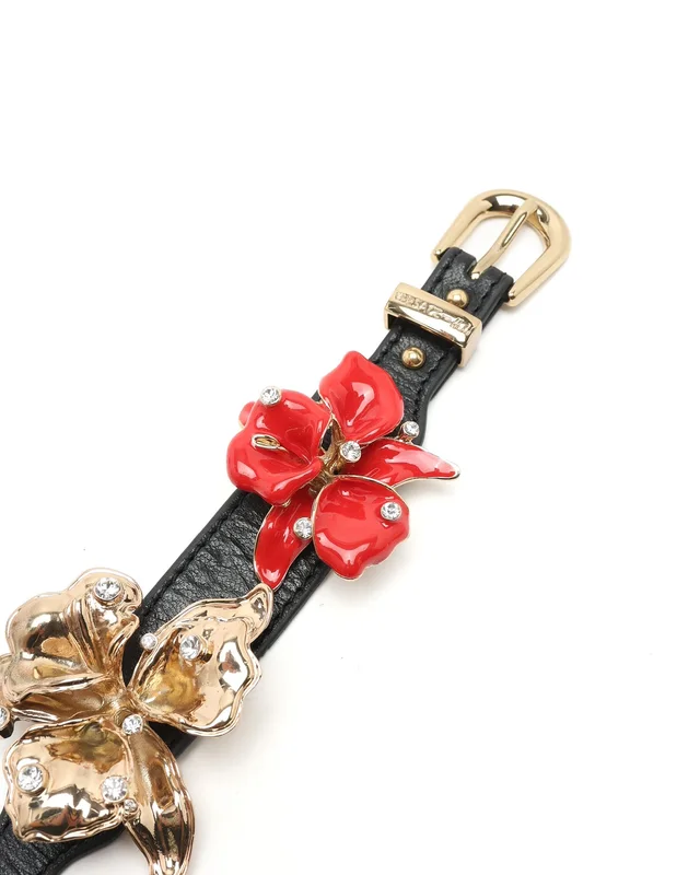 Versace x H&M Floral Bracelet in Leather from A Retro Tale, photo 5 of 5