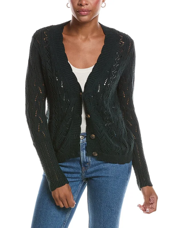Autumn Cashmere Stitchery Patchwork V-Neck Cardigan, image 1 of 1 from Gilt