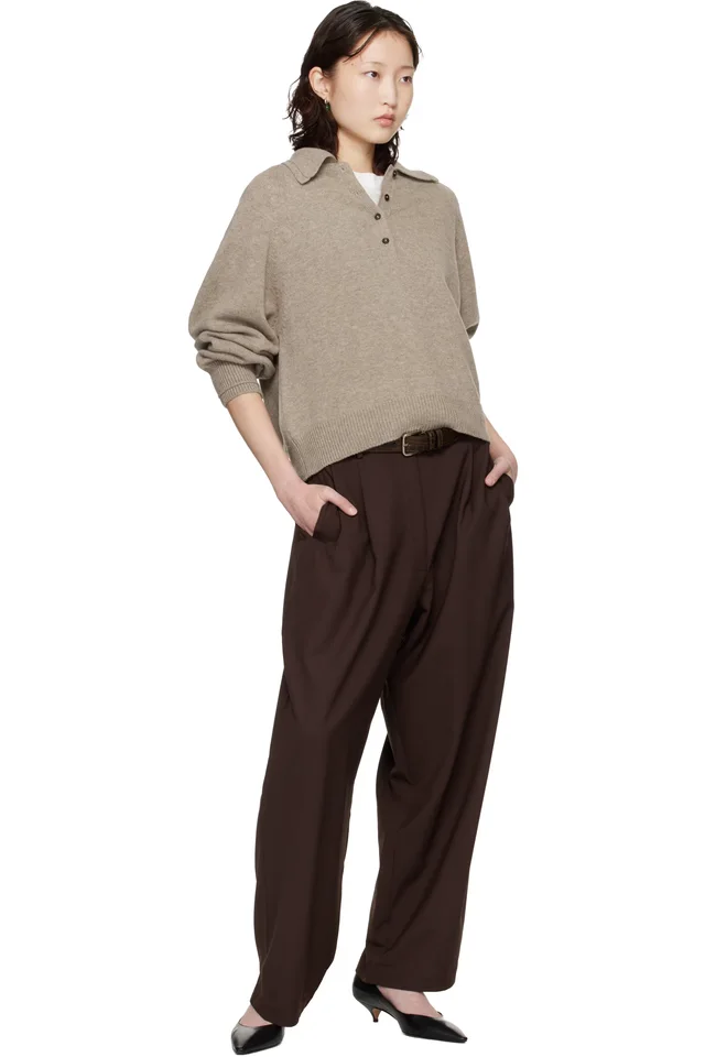 Cordera Brown Tailored Masculine Trousers, photo 5 of 5 from SSENSE