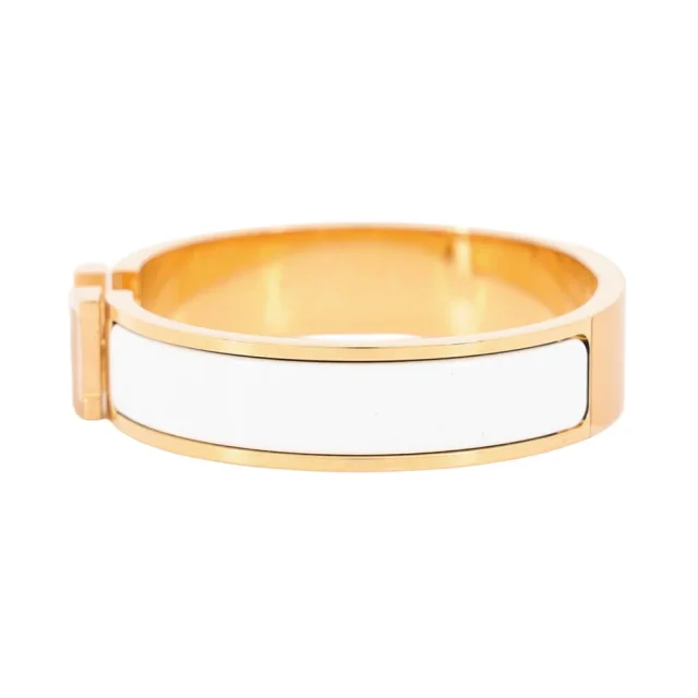 Hermès Clic crack White Metal in White from GALLERY RARE, photo 2 of 9