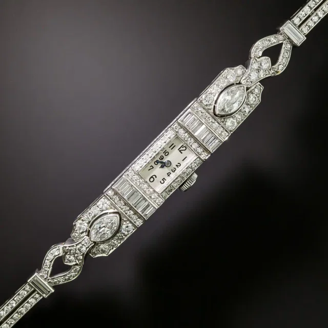 Breguet Art Deco Diamond Bracelet Watch by from Lang Antiques