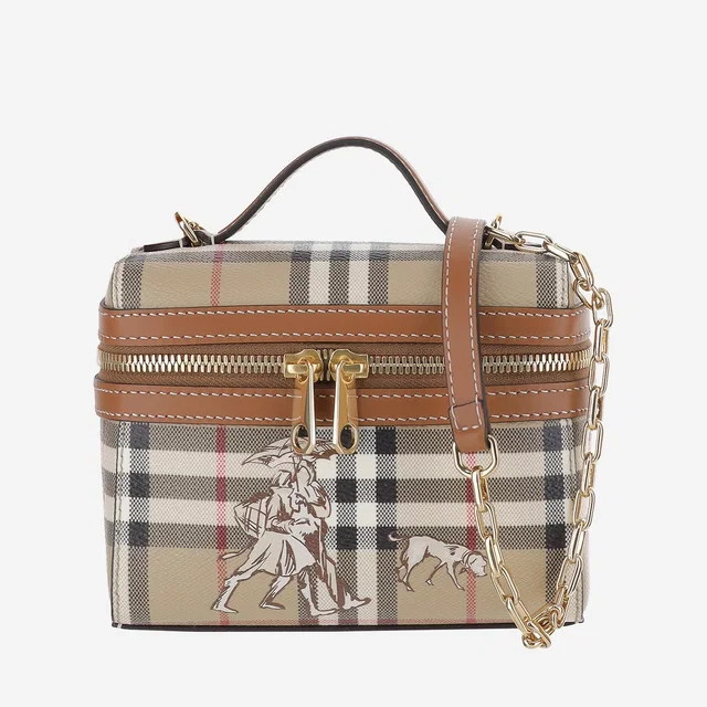 Burberry Top Handle Bag — Beige Polyurethane in Beige Leather from HEWI