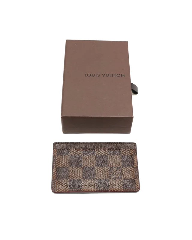 Louis Vuitton Damier Ebene Card Holder in Brown Coated canvas from A Retro Tale, photo 2 of 6
