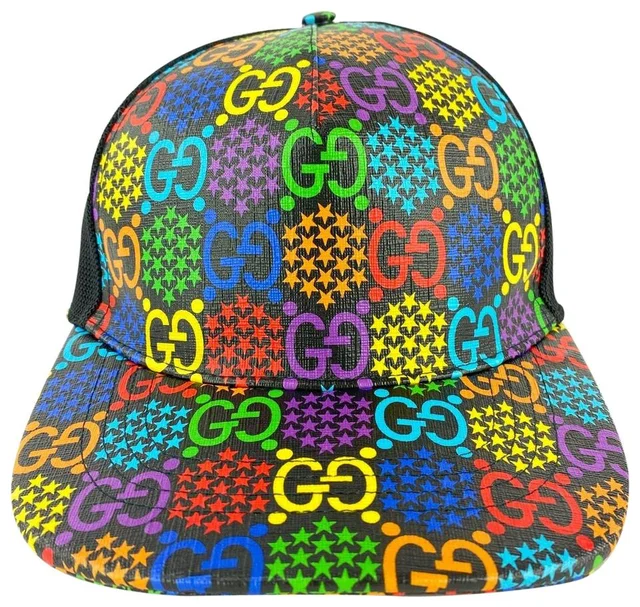 Gucci New Psychedelic GG Baseball Cap Hat with Pouch in Canvas from Bagriculture