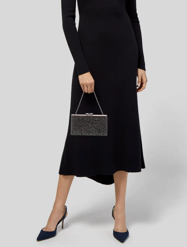 Judith Leiber Crystal Minaudière in black Leather from The RealReal, photo 2 of 6
