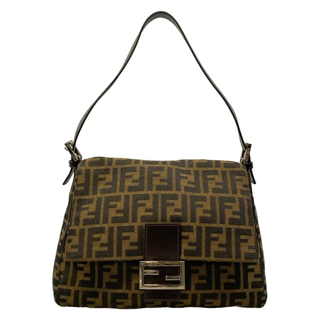 Fendi Shoulder Bag Mamma Bucket Zucca Pattern Brown Dark Leather in Brown Leather from The Reluxe