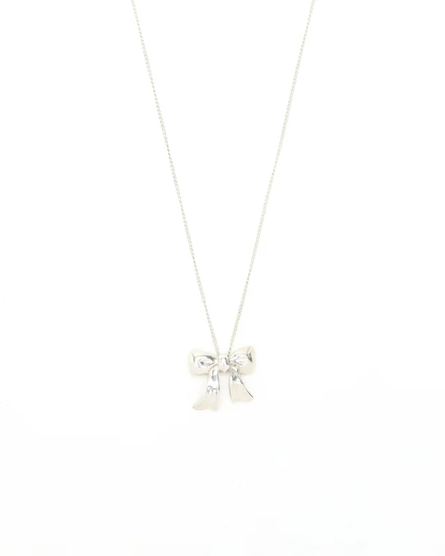 Tiffany & Co. Silver Bow Necklace in Silver from A Retro Tale