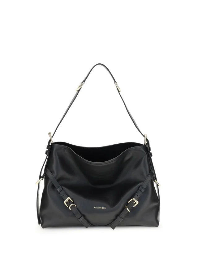 Givenchy Voyou Shoulder Bag — Black Calf Leather Bos Taurus in Black Calfskin from HEWI