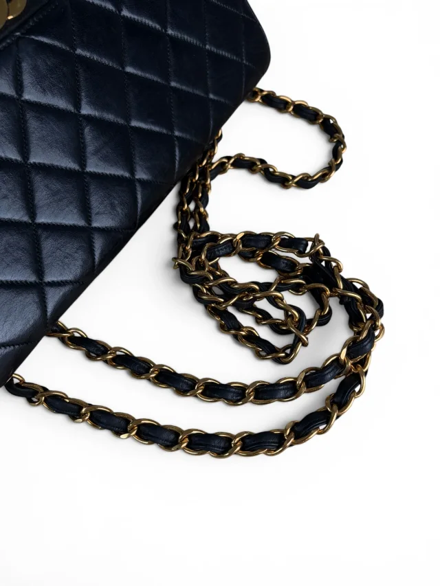 Chanel Vintage Black Lambskin Jumbo Classic in Black Lambskin from Season 2 Consign, photo 6 of 10