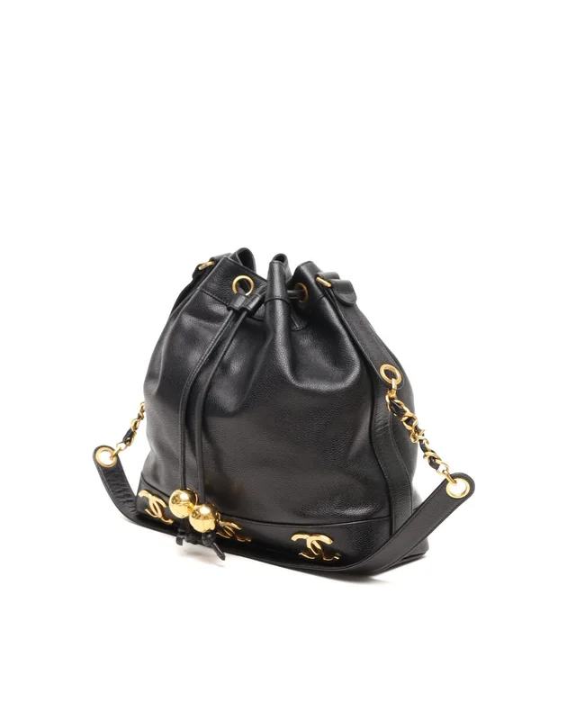 Chanel CC Caviar Bucket Bag in Caviar leather from A Retro Tale, photo 2 of 14