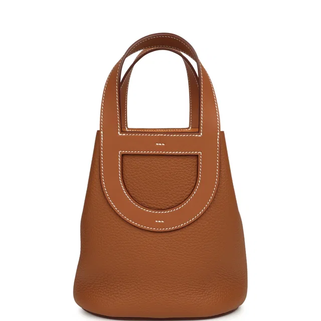 Hermès In-The-Loop 18 Gold Clemence, Swift Gold Hardware in Gold Clemence leather from Madison Avenue Couture