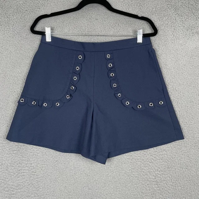 REDValentino Shorts Womens 44 Scallop Eyelet Pocket Blend Italy Navy Blue in blue from Poshmark