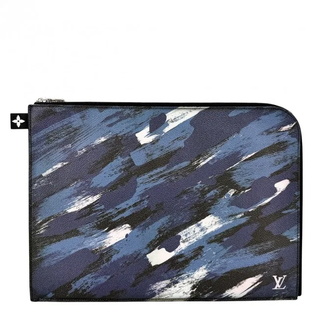 Louis Vuitton Clutch Camouflage Pochette Jour GM Second Document Case Canvas in Canvas from The Reluxe